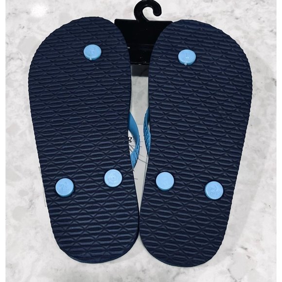 Boys Blue Striped Chatties Flip Flops Size 11/12 - Picture 2 of 2